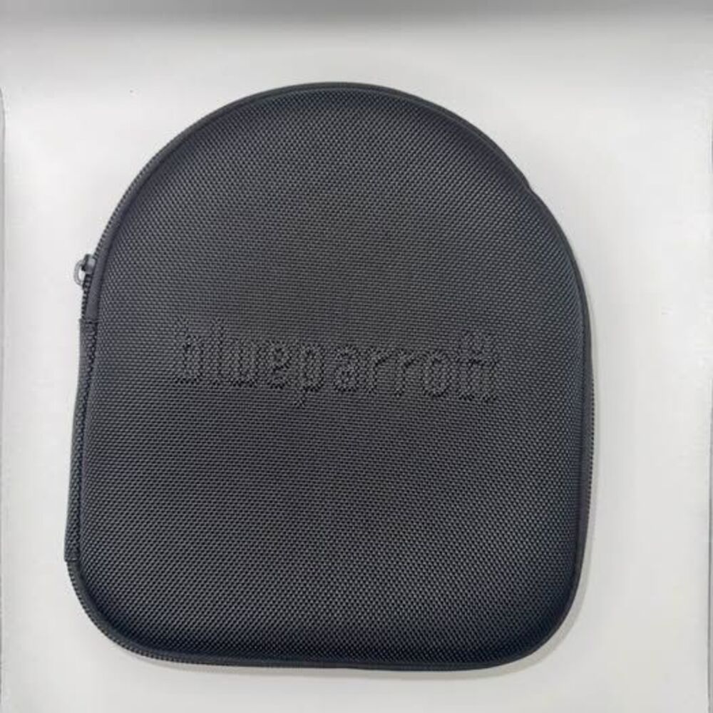 BlueParrott Headset Carrying Case Black Hardshell Travel Bag with Charging Cable